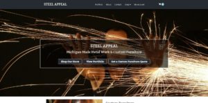 Steel Appeal Home Page designed by Pro Web Marketing.com