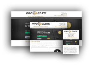 Pro Ears website on multiple devices