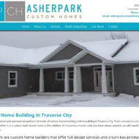 Asherpark custom homes home page designed by Pro Web marketing