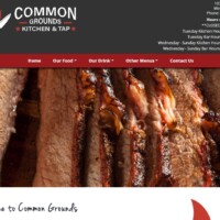 Common Grounds Kitchen & Tap website designed by Pro Web Marketing