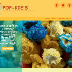 Pop-kies home page designed by Pro Web Marketing