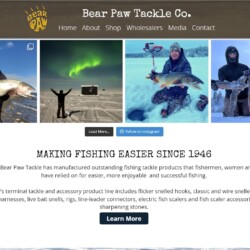 Bear Paw Tackle home page designed by Pro Web Marketing