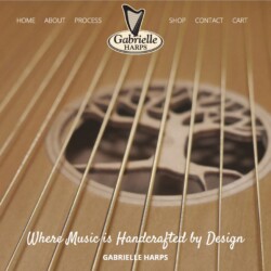 Gabrielles Harps website designed by Pro Web Marketing