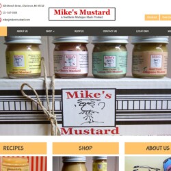 Mike's Mustard Home page designed by Pro Web Marketing