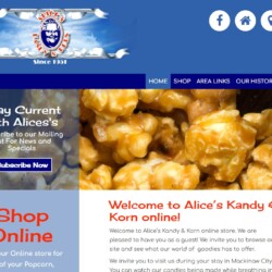 alices kandy korn website designed by pro web marketing